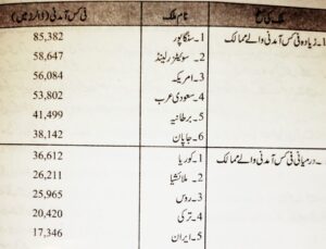 پاکستان میں فی کس آمدنی