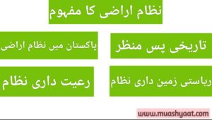 نظام اراضی کا مفہوم