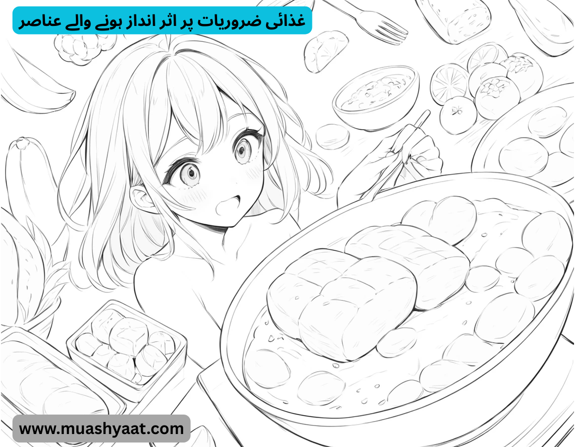 غذائی ضروریات پر اثر انداز ہونے والے عناصر
