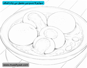 سوڈیم کا جسم میں معمول سے زیادہ اضافہ 