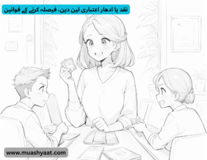 نقد یا ادھار اعتباری لین دین، فیصلہ کرنے کے قوانین