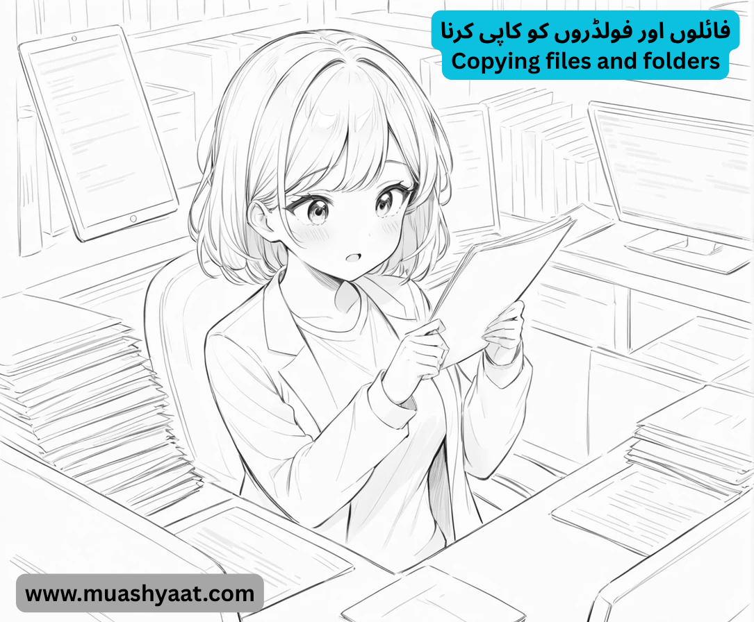 فائلوں اور فولڈروں کو کاپی کرنا